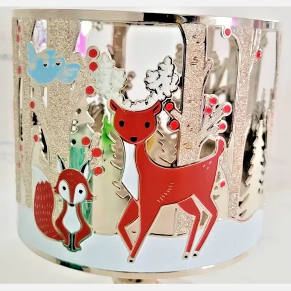 BATH & BODY WORKS 2019 "Winter Critters" Pedestal + Mint Chocolate 3 Wick Candle - Picture 8 of 11